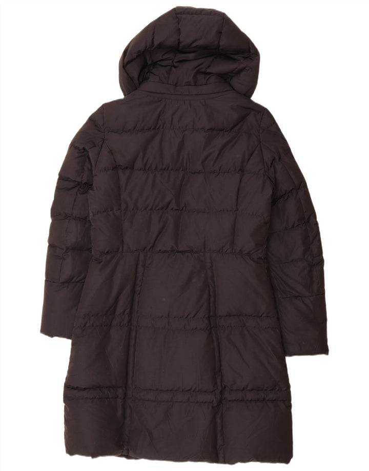 Geox Manteau rembourré à capuche pour femme UK 42 Medium Noir Polyester