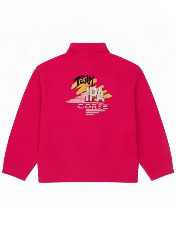 vintage Femme Fleece Jumper UK 14 Grand Rose