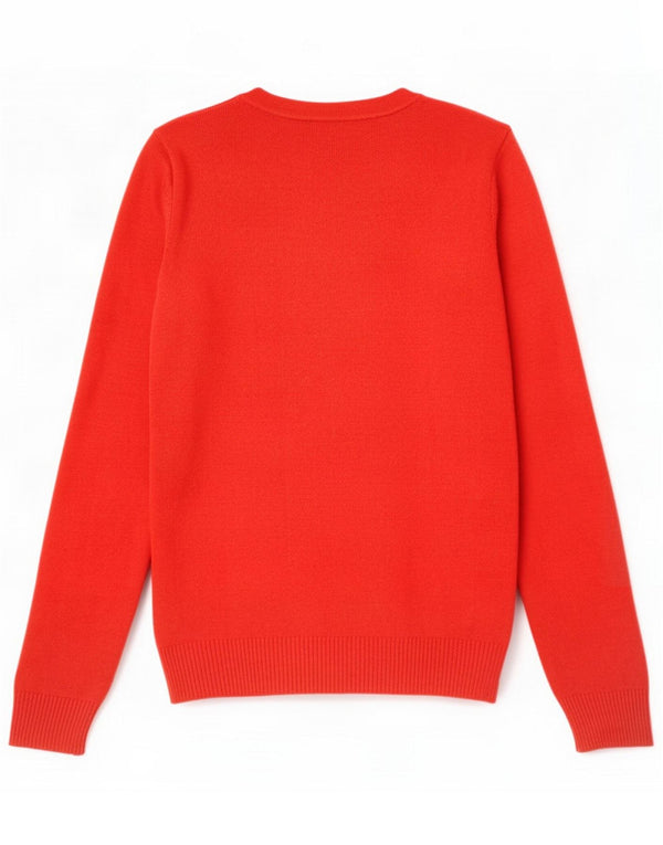 Calvin Klein Jeans Pull col bateau pour femme UK 12 Rouge moyen