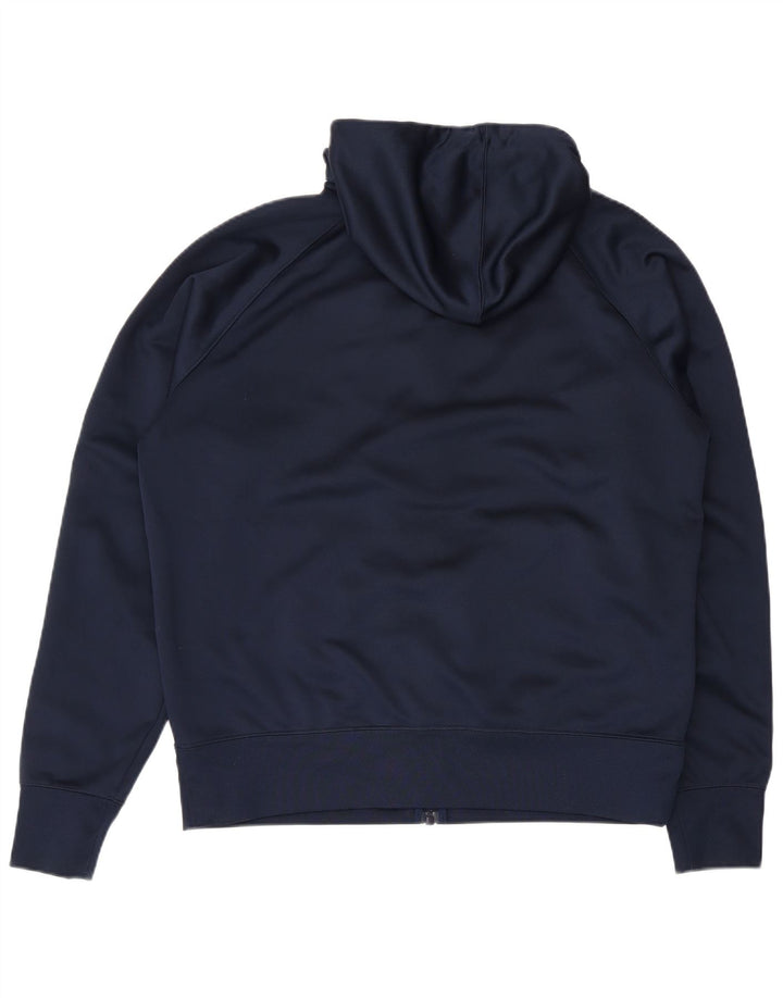 Nike Pull à capuche zippé pour homme en polyester color block bleu marine