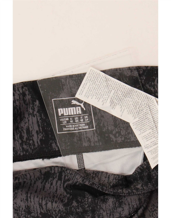 Puma Leggings Femme UK 44 Large Noir Tie Dye Polyester