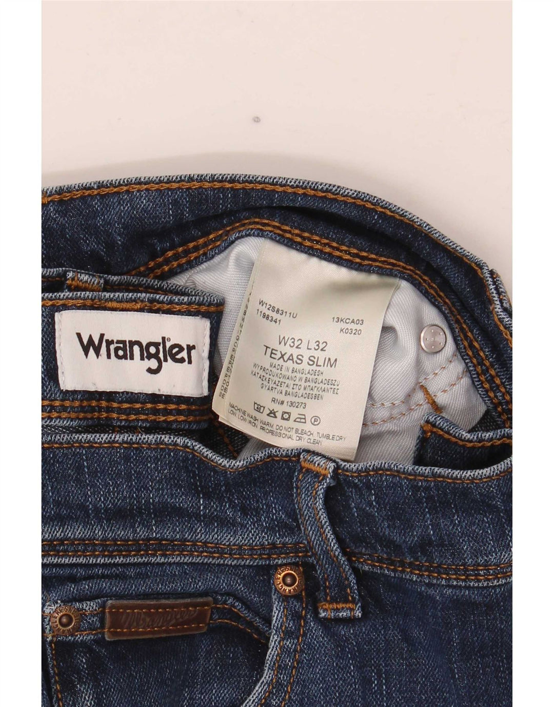 Wrangler Jean Slim Texas Homme W32 L32 Bleu Coton