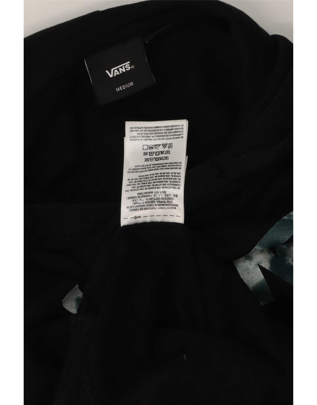 Vans Pull à capuche graphique en coton noir moyen pour homme