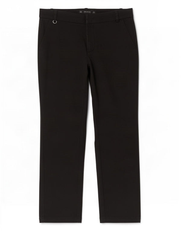 Pantalon Chino Droit Femme Zara EU 36 XS W26 L27 Coton Noir