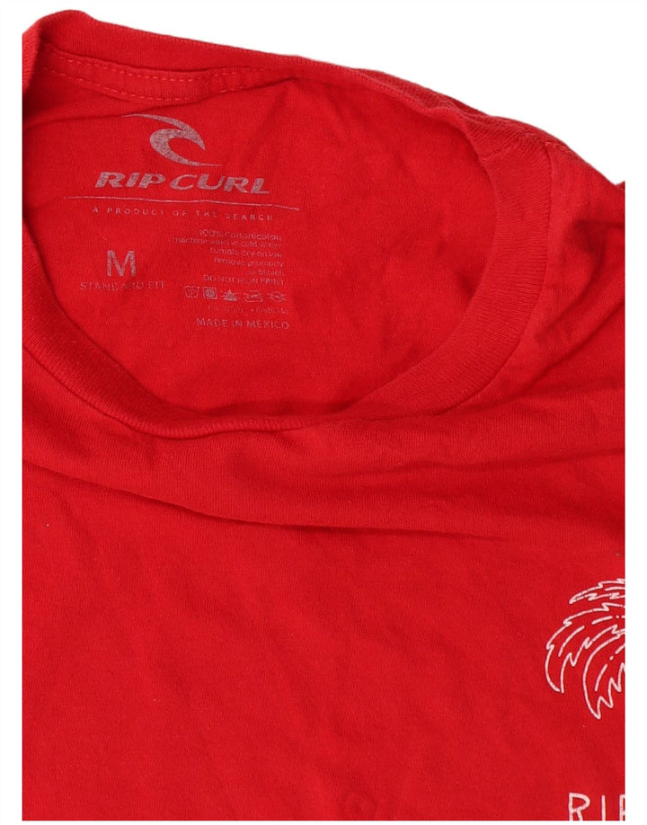 Rip Curl T-Shirt Homme Top Rouge Moyen Coton