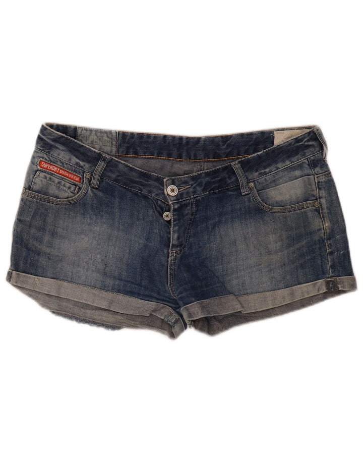 Superdry Short en Jean W32 Large Bleu Coton Femme