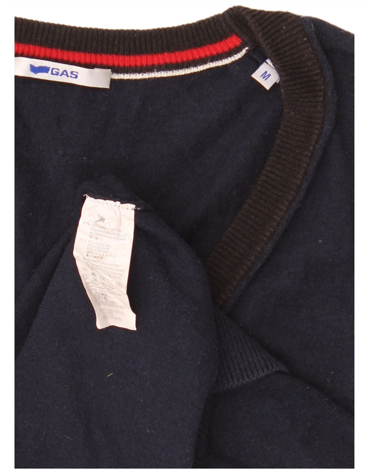 Gas Cardigan sans manches pour homme en coton bleu marine moyen