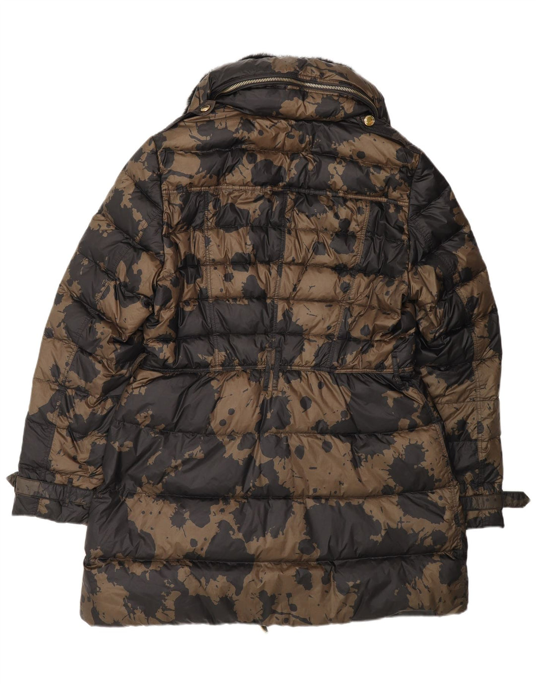 Burberry Manteau rembourré à motifs pour femme UK 18 XL Marron Camouflage Designer