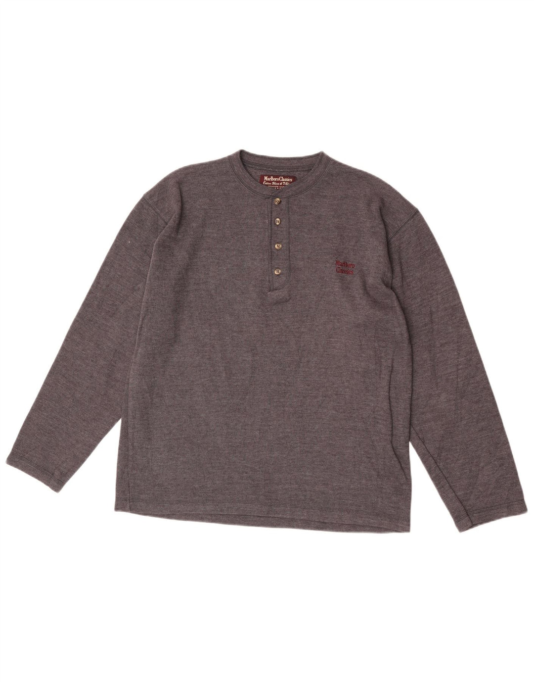 Marlboro Classics Haut à manches longues pour homme en coton gris Taille L