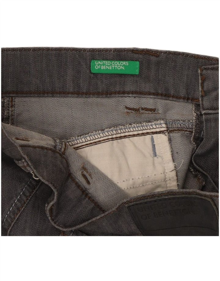 Benetton Jean Capri Femme W32 L21 Gris