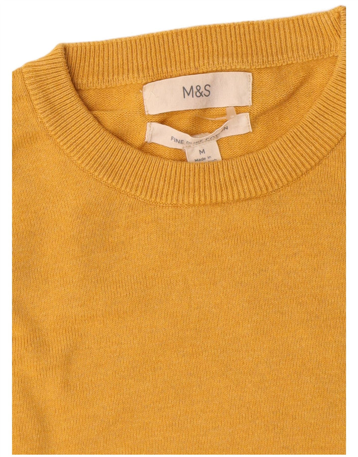 Marks & Spencer Pull Col Ras du Cou Homme Jaune Moyen Coton