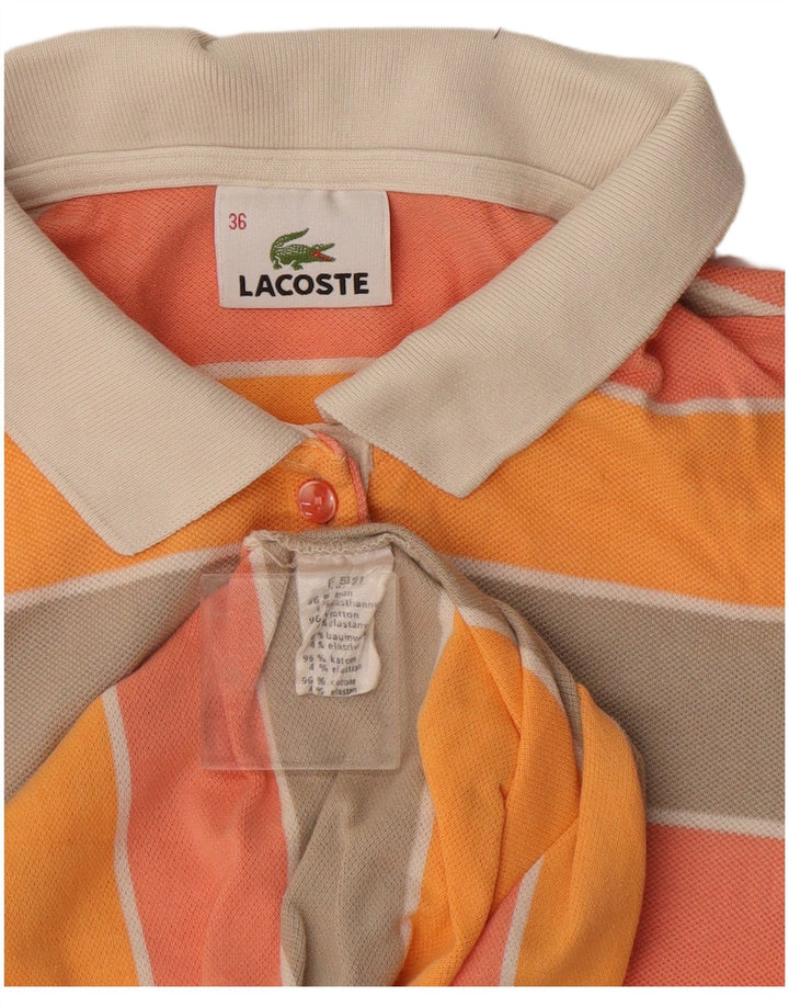 Lacoste Polo Femme Taille 36 Petit Coton Rayé Multicolore