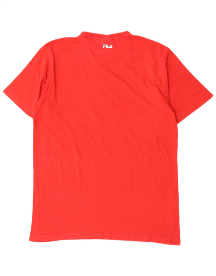 Fila T-Shirt Graphique Homme Rouge Moyen Coton
