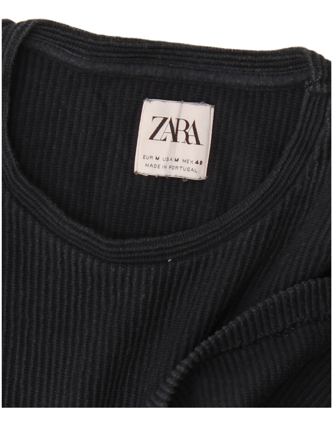 Zara Homme Top Manches Longues Bleu Marine Moyen