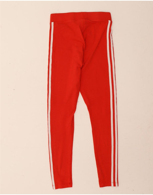 Adidas Leggings Femme UK 4 XS Rouge Coton