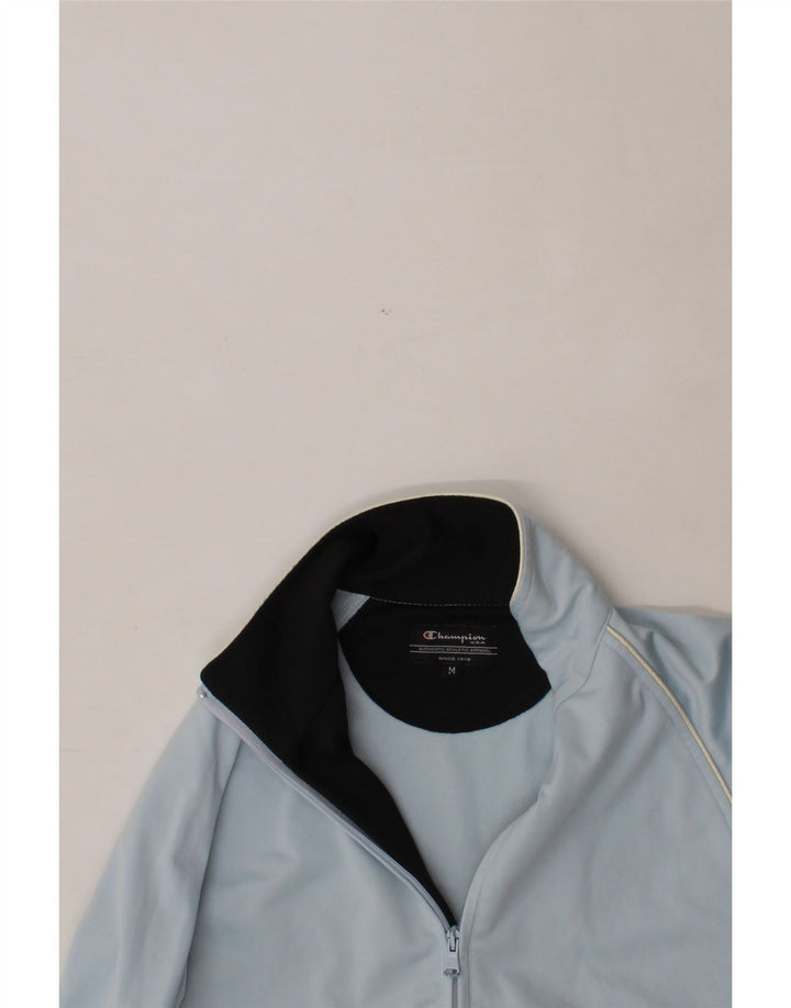 CHAMPION Womens Tracksuit Top Jacket UK 12 Medium Blue Polyester Vintage Champion and Second-Hand Champion from Messina Hembry 
