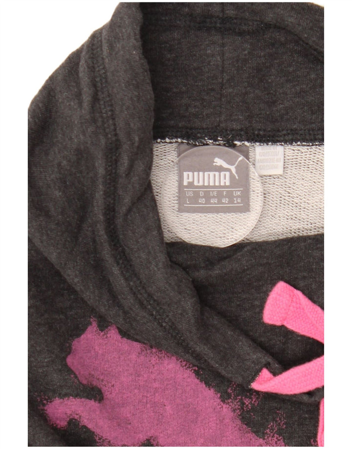 PUMA Sweat-shirt graphique pour femme UK 14 Large Gris