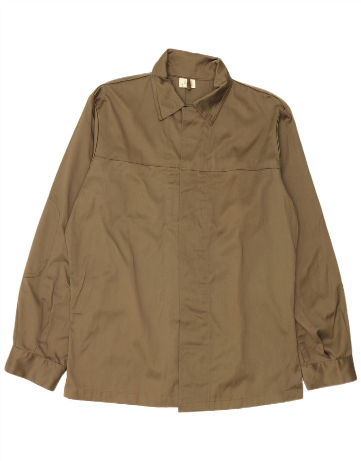 Chemise militaire vintage pour hommes XL Kaki