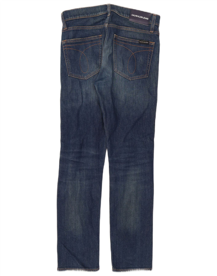 Calvin Klein Jean slim effet vieilli W28 L30 en coton bleu pour femme