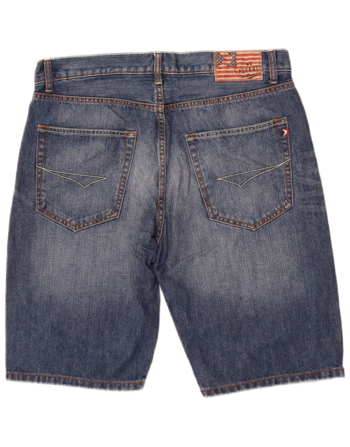 Peckott Short en jean pour homme W33 en coton bleu moyen
