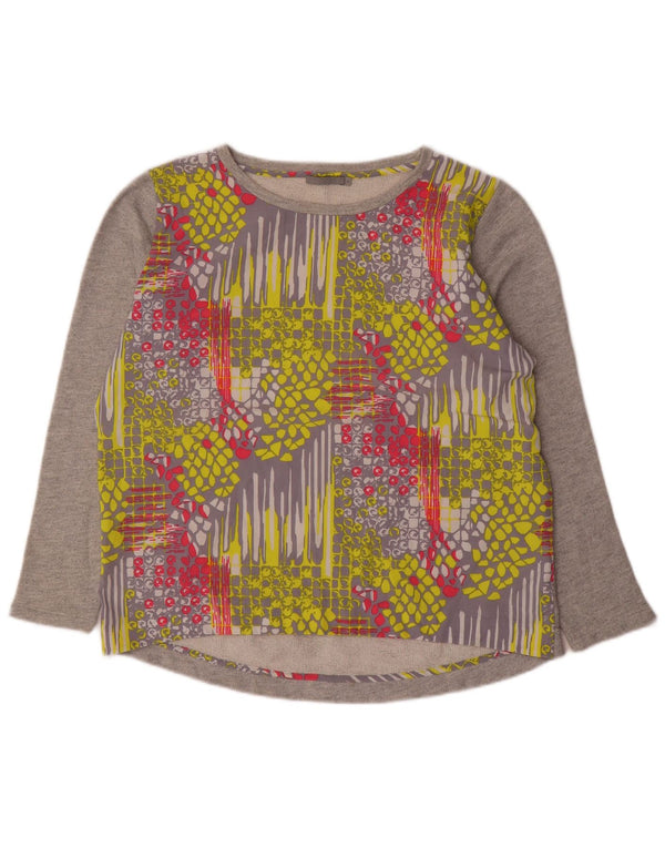 Cos Sweat-shirt pour femme UK 44 Gris moyen en coton géométrique