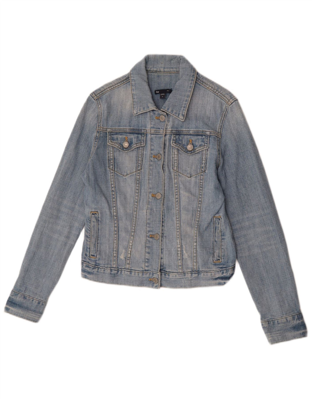 Gap Veste en jean pour femme UK 12 Bleu moyen Coton
