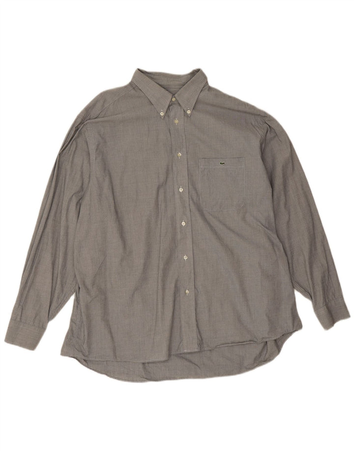 Lacoste Chemise Homme Taille 45 XL Gris Coton