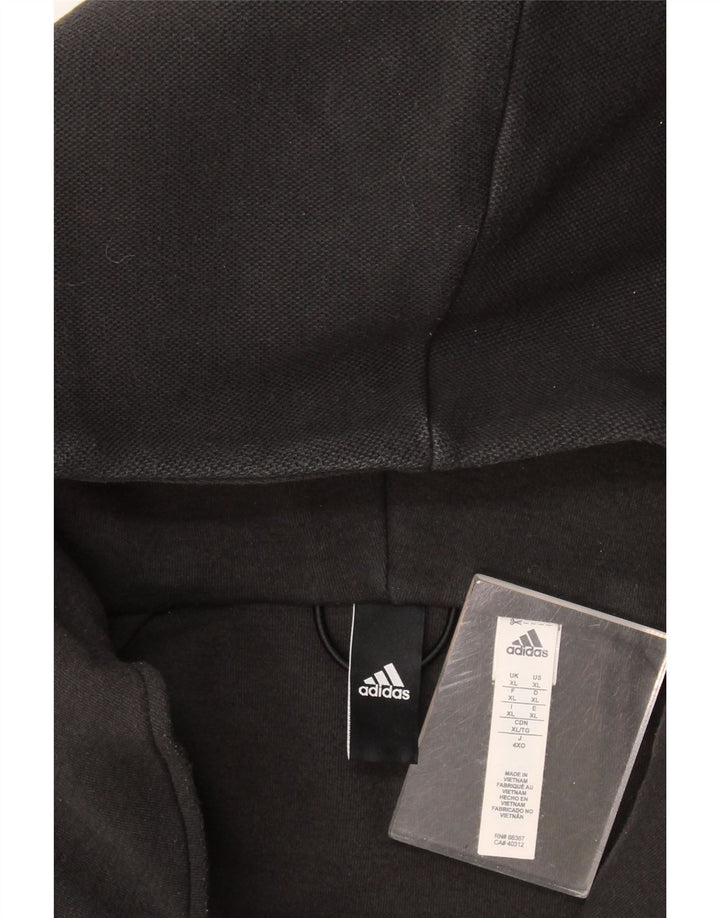 Adidas Pull à capuche zippé pour homme XL Noir Polyester