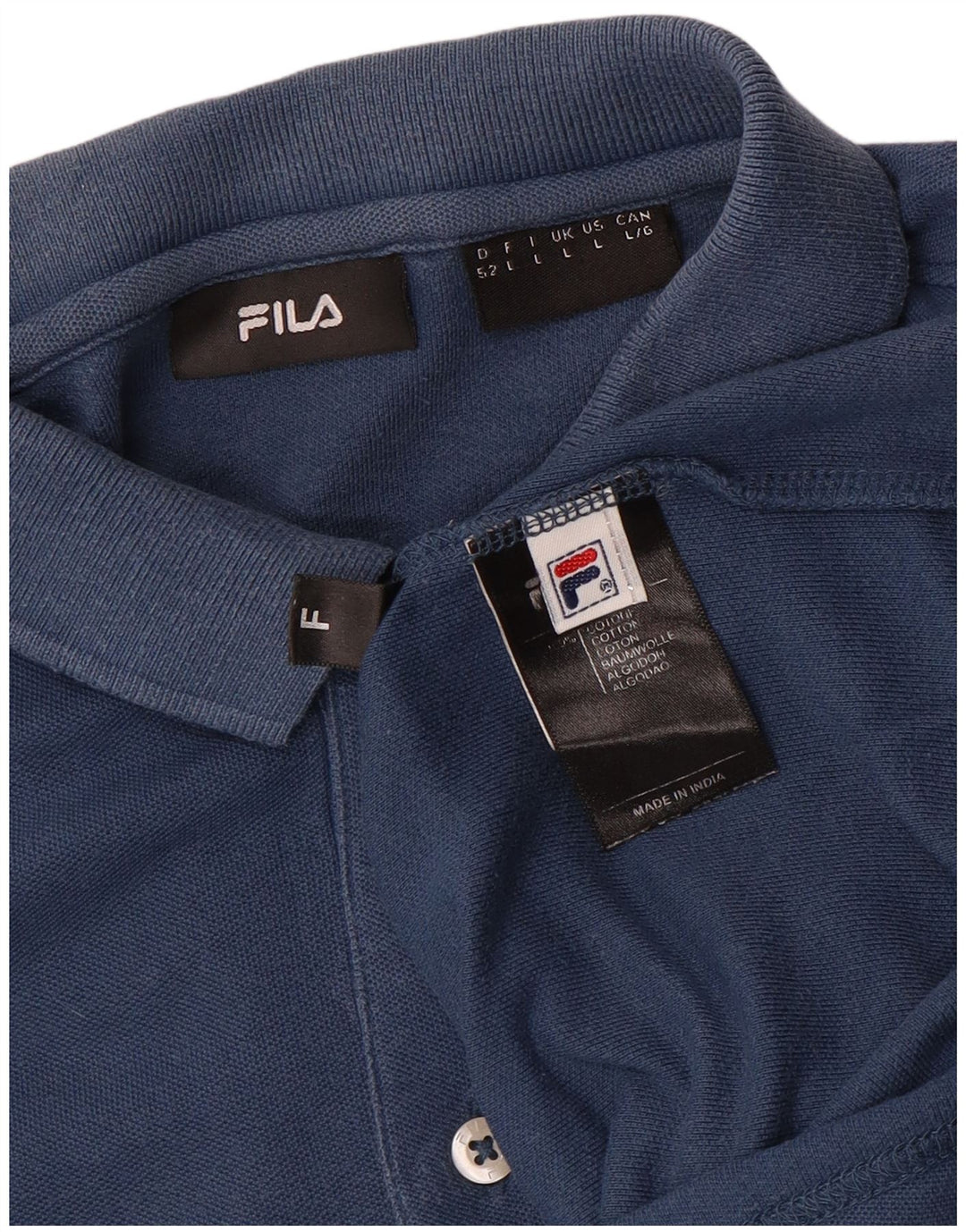 FILA Polo Homme Large Bleu Marine Coton