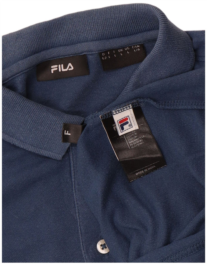 FILA Polo Homme Large Bleu Marine Coton