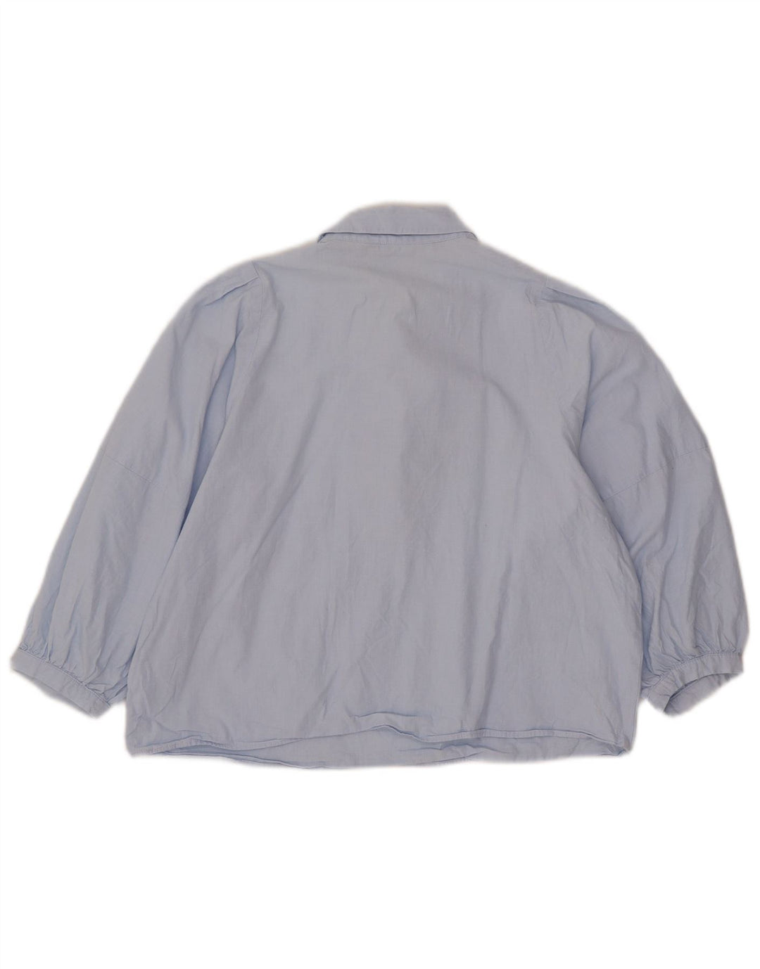 Zara Womens 3/4 Sleeve Blouse Top UK 14 Bleu Moyen