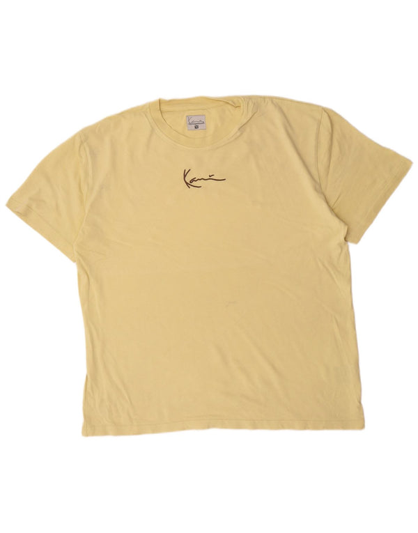 Karl Kani T-Shirt Graphique Homme Jaune Moyen Coton