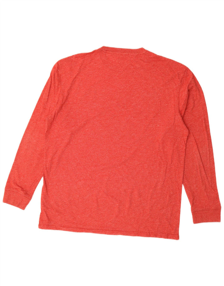 Tommy Hilfiger Haut graphique à manches longues pour homme Coupe régulière 2XL Rouge moucheté