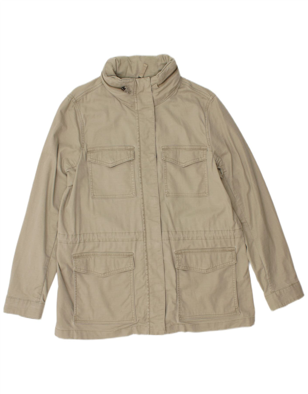 Lands End Veste utilitaire à capuche pour femme UK 14 Coton vert moyen