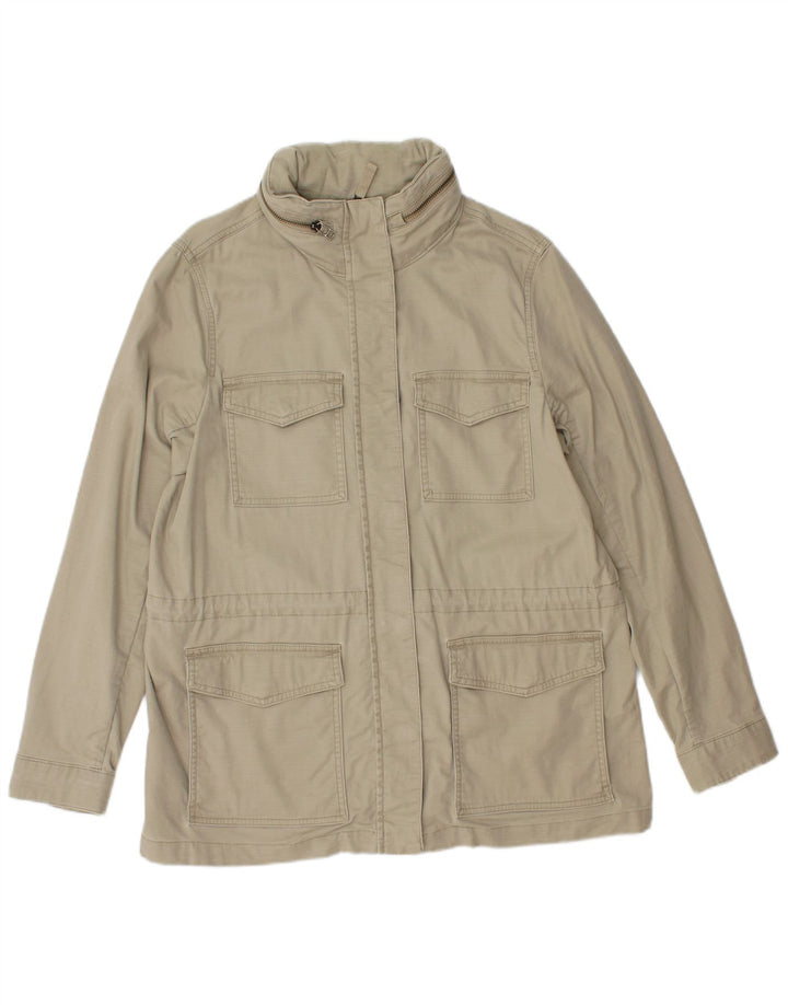 Lands End Veste utilitaire à capuche pour femme UK 14 Coton vert moyen