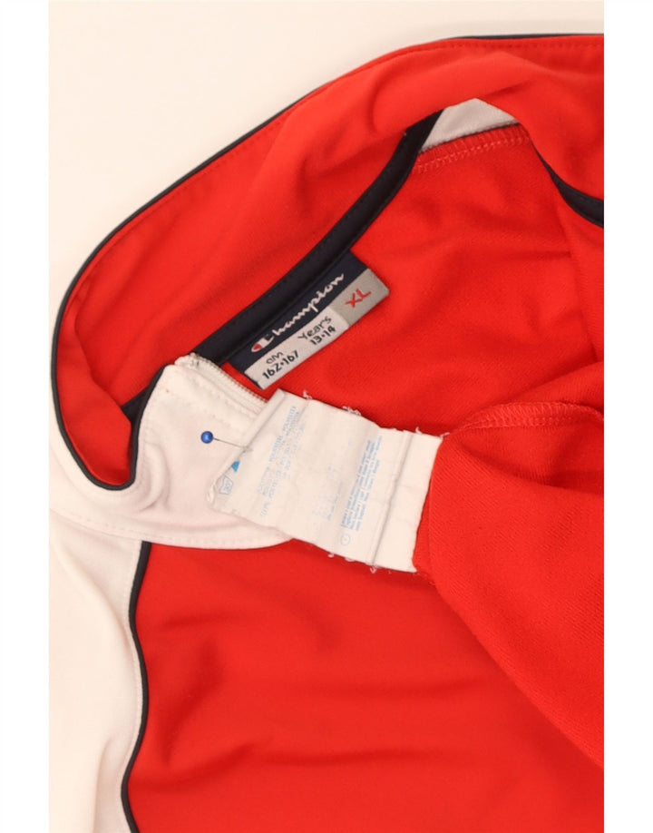 Champion Veste de Survêtement Garçon 13-14 Ans XL Rouge Colorblock Polyester