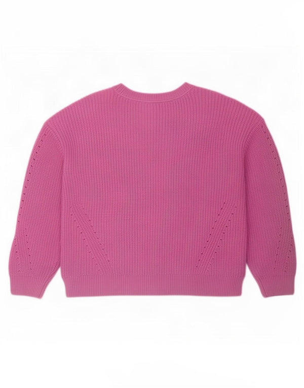 Crew Clothing Pull col bateau pour femme UK 14 Grand Acrylique Rose