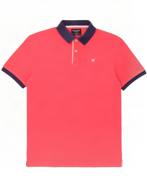 Hackett Polo Slim Fit Homme Rose Moyen Coton