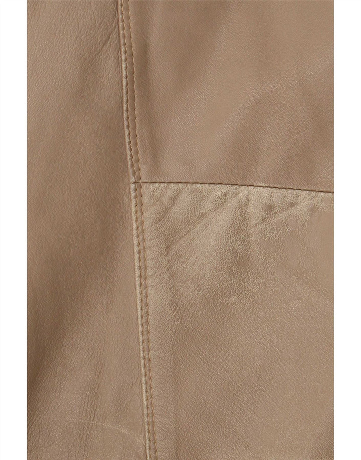 veste en cuir homme vintage UK 42 XL Beige
