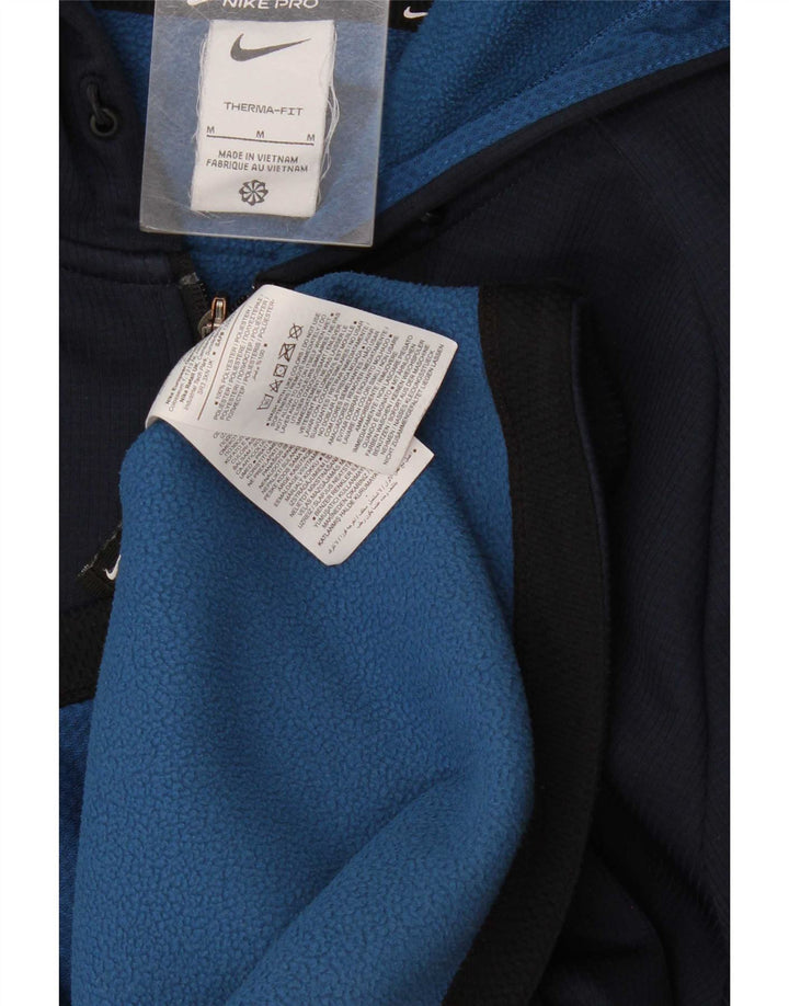 Nike Pull à capuche zippé Therma-Fit pour homme Bleu marine moyen Polyester