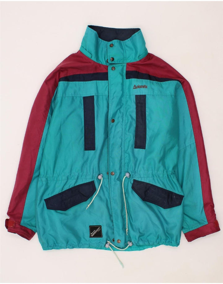 DOLOMITE Mens Windbreaker Jacket UK 40 Large Blue Colourblock Nylon Vintage Dolomite and Second-Hand Dolomite from Messina Hembry 