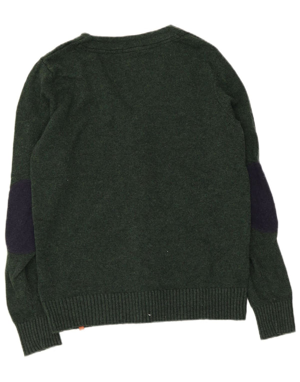 Jack & Jones Cardigan Pull Homme Vert Moyen Laine d'Agneau