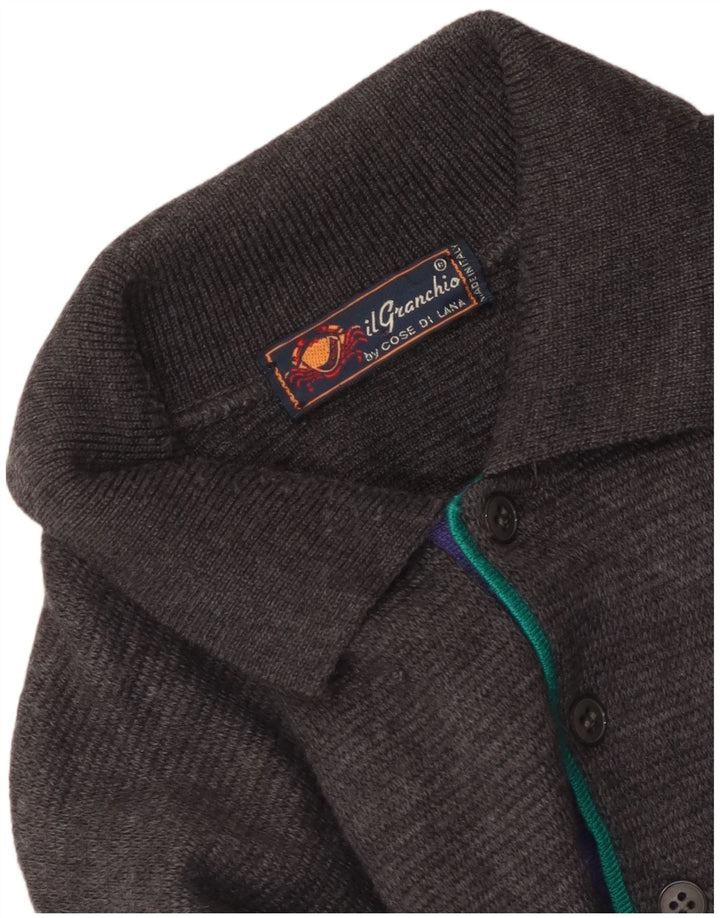 Il Granchio Pull Col Polo Homme Gris Moyen Argyle/Diamant