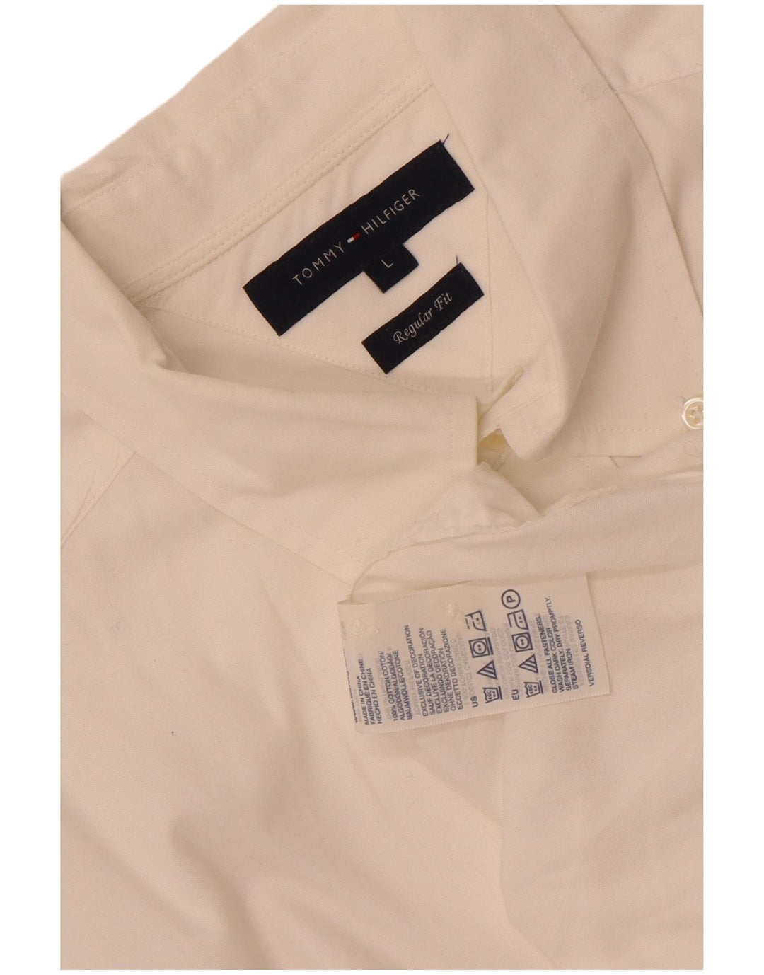 Tommy Hilfiger Chemise coupe classique pour homme en coton blanc Large