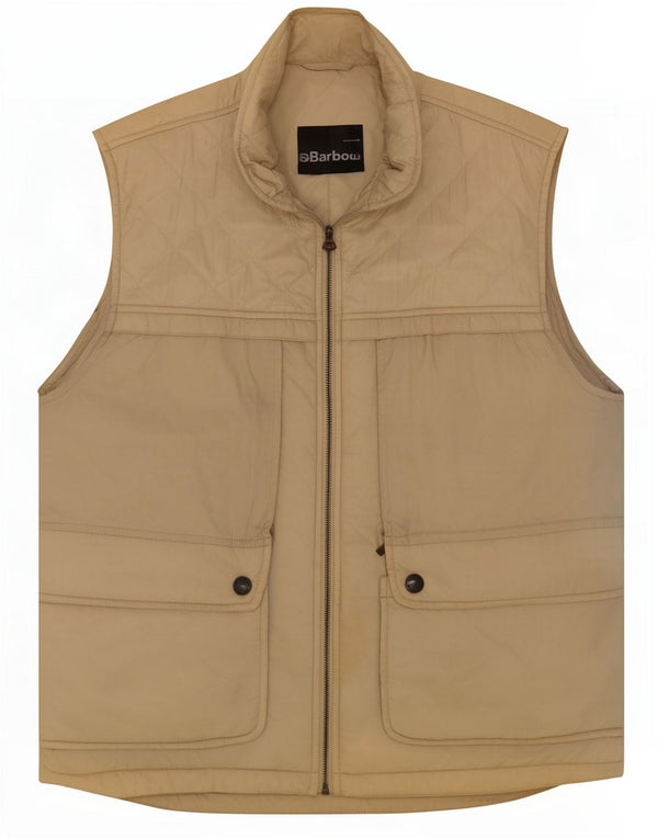 Barbour Gilet matelassé pour hommes UK 40 Large Beige Polyamide