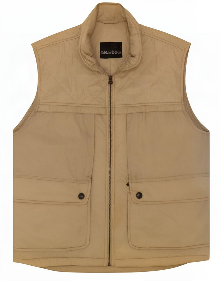 Barbour Gilet matelassé pour hommes UK 40 Large Beige Polyamide