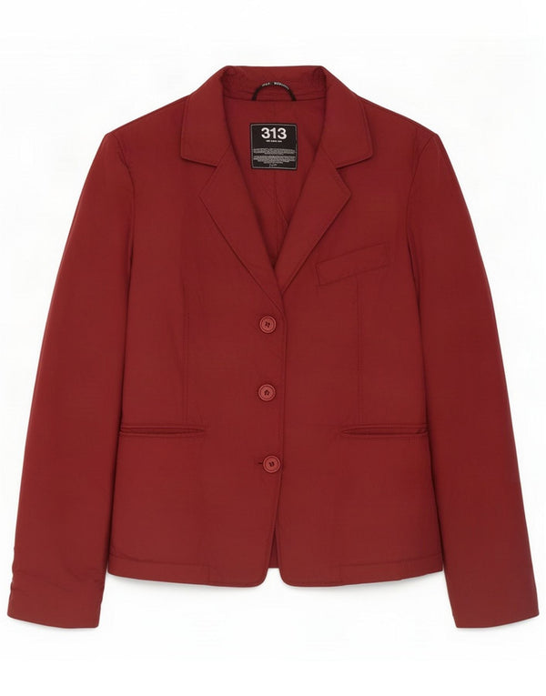 313 Tre Uno Womens Blazer Padded Jacket IT 42 Medium Burgundy Nylon