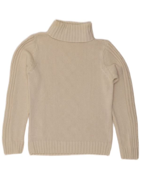 ESMARA Pull col roulé pour femme UK 14 en coton blanc cassé moyen