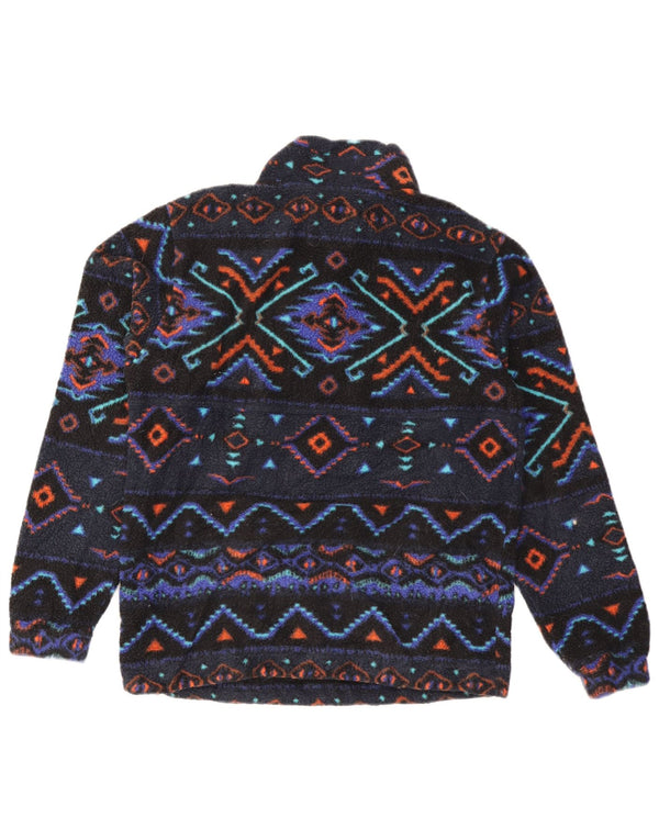 Billabong Pull polaire à col zippé pour homme Petit polyester Fair Isle bleu marine