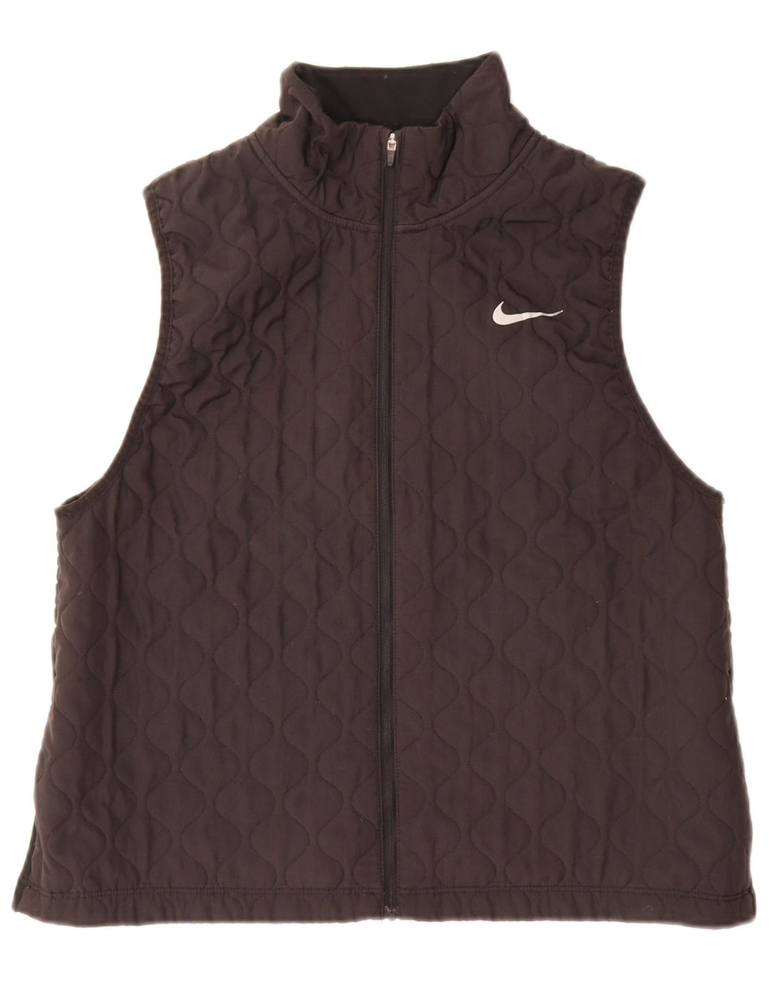 Nike Gilet matelassé pour femme UK 16 Large Noir Polyester